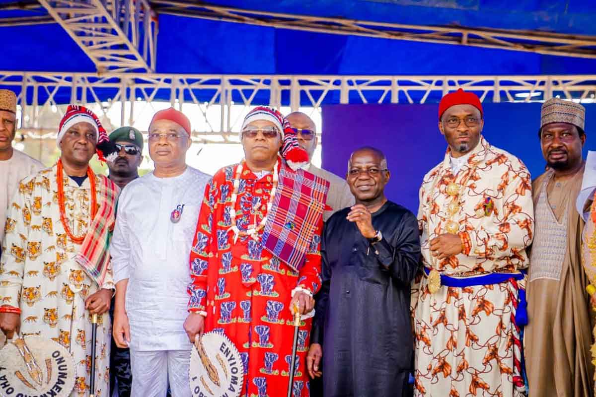 PISE – P:  Tinubu, Uzodinma, Obi of Onitsha, Emirs of Kano, others Unveil Peace Logo in Southeast